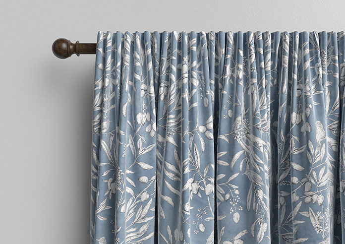 Aviary Velvet, Denim - Made to Measure Curtain - Image 10